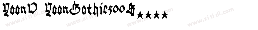 YoonV YoonGothic500S字体转换